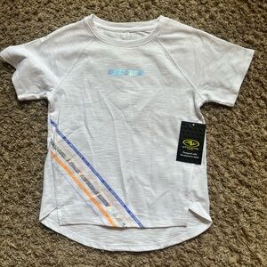NWT Girl’s Athletic Works T-Shirt; ‘Unstoppable Energy’; White; Size 6-6X
